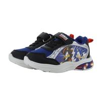 Leomil Sonic Baskets Garçon Lumineuses Chaussure Enfant 27, Idéal pour l'école et Les Loisirs, Noir