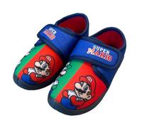 Leomil Super Mario Chaussons pour enfant garçon Idéal pour la maternelle ou la maison, Bleu 469, 29 EU