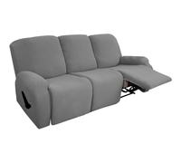 Leomix Housse de canapé Extensible inclinable, Housse de Chaise en Jacquard, Douce et antidérapante avec Poche, Housse de canapé inclinable Lavable pour Le Salon,M,3seater