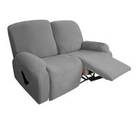Leomix Housse de canapé Extensible inclinable, Housse de Chaise en Jacquard, Douce et antidérapante avec Poche, Housse de canapé inclinable Lavable pour Le Salon,M,2seater