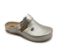 LEON 950 Sabots Mules Chaussons Chaussures en Cuir, Femme, Champagne, EU 38