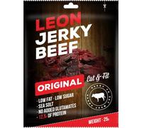 LEON - Bœuf séché Jerry - Faible en Sucres · Sans Glutamate Ajouté · Faible en Matières Grasses · Snack Prêt à Consommer - le sachet de 25g - Le Lot De 4