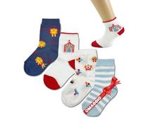 LEON D'ORO Chaussettes bébé coton 4 paires chaussettes légères fil d'Écosse enfant 6 12 18 mois Made in Italy, Motif : ASS 1, 0-6 mois