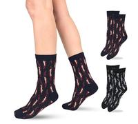 LEON D'ORO Chaussettes en cachemire pour femme en laine et cachemire thermiques d'hiver, fabriquées en Italie, idée cadeau de Noël, Lurex ASS2 2 paires, Taille unique