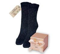 LEON D'ORO Chaussettes en cachemire pour femme en laine et cachemire thermiques d'hiver, fabriquées en Italie, idée cadeau de Noël, ASS6, Taille unique