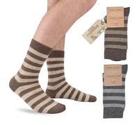 LEON D'ORO Chaussettes en cachemire pour homme, chaussettes en laine et cachemire thermiques d'hiver fabriquées en Italie, idée cadeau de Noël, 40-45