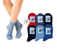 LEON D'ORO Chaussettes enfant coton léger chaussettes enfant fil d'Écosse fabriquées en Italie, ASS 3 paires courtes, 26-29