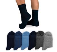 LEON D'ORO Chaussettes enfant fille en coton, chaussettes garçon fille pour école de loisirs 6 paires fabriquées en Italie, ASSM2, 23-28 (FR/ES, Numérique, 35, 40, ASSM)