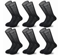 LEON D'ORO Chaussettes Homme Coton Courte Costa 6 Paires Chaussettes Homme Fil d'Écosse Made in Italy Chaussettes Courtes, Noir 6 paires de côtes, 43-44