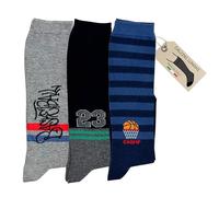 LEON D'ORO Chaussettes mi-jambe pour enfant en coton chaud pour enfant, chaussettes au genou, enfant d'hiver Made in Italy, ASS1 - 3 paires, 35-40