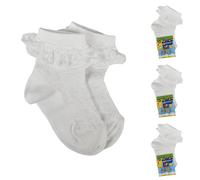 LEON D'ORO Chaussettes pour bébé en coton, 3 paires de chaussettes 0/6 mois - 6/12 mois - 12/18 mois mois - Fabriqué en Italie, 417C Blanc 3 paires, 6- 12 Mois