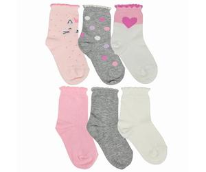 LEON D'ORO Chaussettes pour fille chaudes en coton, chaussettes d'hiver 0/6 mois 6/12 mois 12/18 mois Made in Italy, ASS 1, 0- 6 mois