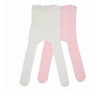 LEON D'ORO Collants Bébé Fille Nouveau-né Collant Bébé en Coton 6 mois 12 mois 18 mois 2 PAIRES Fabriqué en Italie, 12-18 mois