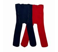 LEON D'ORO Collants pour bébé fille en coton 6 mois 12 mois 18 mois 2 paires Made in Italy, ASS TU3 2 paires, 12-18 mois