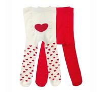 LEON D'ORO Collants pour bébé fille en coton 6 mois 12 mois 18 mois 2 paires Made in Italy, ASS4 2 paires, 0- 6 mois