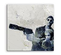 Leon Le de professionnel Aqua 60 x 60 cm - Splash Art Paul Sinus sur toile - peinture, image, aquarelle, finear tprint