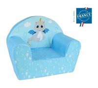 Fauteuil club bleu Léon le Dragon