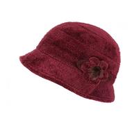 Léon montane Chapeau Femme Bordeaux Laine Mode Hiver Chaud Beret Cloche Chacy - Taille: Taille Unique - Couleur: Rouge - Femme