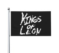 Leon Rock Band Kings Drapeau Double Face 3x5FT - Fan Banner Hip Hops Musique - Décoration Murale Chambre Fans Concert Outdoor Cadeau Vintage