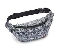 Leon - Sac banane - 100 % coton - Sac banane Belly Belt Moon - Boho Hippie Tribal - Pour homme et femme - Bleu foncé - Beige Spyro, Gris/bleu beige, Taille unique, Sacs bananes