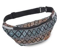 Leon Sac banane, sac banane, 100 % coton, sac banane Belly Belt Moon Bag Bumbag Boho Hippie Tribal pour homme et femme, Gt_boho_005, Taille unique, Sac banane à bandoulière