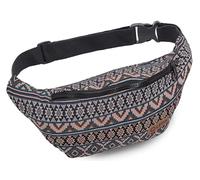 Leon Sac banane, sac banane, 100 % coton, sac banane Belly Belt Moon Bag Bumbag Boho Hippie Tribal pour homme et femme, Gt_boho_008, Taille unique, Sac banane à bandoulière