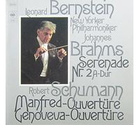 Leonard Bernstein & New Yorker Philharmoniker - Brahms: Serenade Nr. 2 A-dur op. 16 / Schumann: Manfred-Ouvertüre & Genoveva-Ouvertüre [Vinyl LP] [Schallplatte]