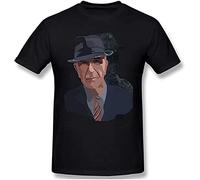 Leonard Cohen Men T Shirts Short Sleeves Crew Neck Tees Summer Casual Tops Size M