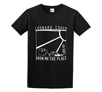 Leonard Cohen Show Me The Place Unisex 100% Cotton Short-Sleeve T-Shirts Black XXXL