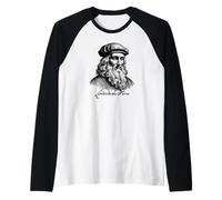 Léonard de Vinci avec imprimé Noir Signature Manche Raglan