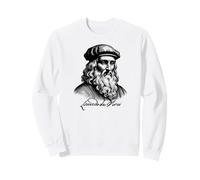 Léonard de Vinci avec imprimé Noir Signature Sweatshirt
