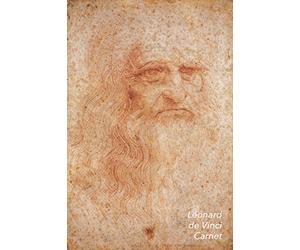 Léonard de Vinci Carnet: l'Autoportrait à la Craie Rouge | Idéal pour l'École, Études, Recettes ou Mots de Passe | Parfait pour Prendre des Notes | Beau Journal