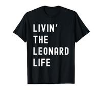 Leonard Vivant la Vie de Leonard Nom Amusant T-Shirt Graphique avec Valeur
