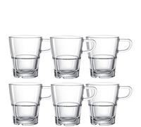 Leonardo 014649 Mug avec Anse Senso Verre Transparent Set de 6