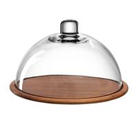 Leonardo 018519 Plat De Service Verre, Bois Transparent, Bois Rond Assiette De Service Transparent