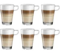 LEONARDO 024014 'Senso' Latte Macchiato Tasse 'Senso', 230ml, stapelbar, Glas, transparent (6er Pack)