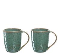 Leonardo 026991 Matera Lot de 2 tasses à café en céramique passent au lave-vaisselle et au micro-ondes Vert 430 ml