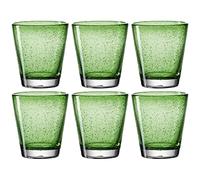 Leonardo 034757 Burano Lot de 6 verres à eau fabriqués à la main Passe au lave-vaisselle Vert 330 ml