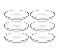 Leonardo 066330 Cucina Lot de 6 Assiettes 18 cm, Verre, Transparent, 18 x 18 x 2.1 cm, 6 unités