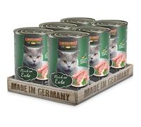 LEONARDO Nourriture Humide [6x400g Riche en Canard] | Nourriture Humide sans céréales pour Chats | Nourriture Humide complète en boîte