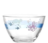 LEONARDO Bambini Avventura Bol pour enfant, avec motif en verre épais, contenance 400 ml, diamètre 12 cm, robuste, assiette pour enfant, avec motif de mer