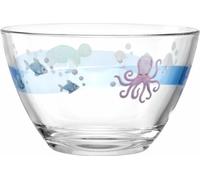 LEONARDO Bambini Avventura Bol pour enfant, avec motif en verre épais, contenance 400 ml, diamètre 12 cm, robuste, assiette pour enfant, avec motif de mer