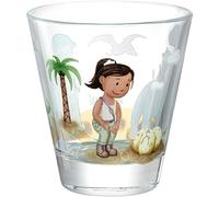 LEONARDO Bambini Avventura Verre pour enfant, avec motif, en verre de qualité supérieure, taille S, capacité 215 ml, passe au lave-vaisselle, robuste, avec motif de dinosaure