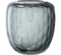 LEONARDO Bellagio Kugelvase - Vase en verre de haute qualité avec structure à l'extérieur - fait main - hauteur 19 cm, diamètre 17 cm - Anthracite, 036450