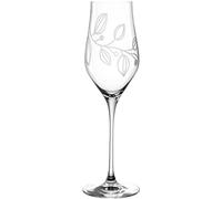 LEONARDO Boccio Flûte à champagne en cristal avec gravure florale - Contenance 340 ml - Passe au lave-vaisselle - 1 verre à champagne avec ouverture étroite