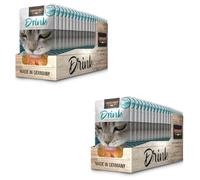 Leonardo Boisson Cabillaud de l'Atlantique | Pack de 2 | 2 x 20 x 40 g | Complément Alimentaire pour Chats Adultes | pour Soutenir l'hydratation | Idéal comme Garniture Alimentaire