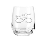 Leonardo Bougie chauffe-plat avec gravure, signe de l'infini, personnalisable avec nom et date, cadeaux romantiques pour les mariés, cadeau pour elle et lui pour un mariage ou la Saint-Valentin