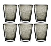 Leonardo Burano 034760 Lot de 6 verres à eau, fabriqués à la main, passent au lave-vaisselle, en verre coloré, gris, 330 ml