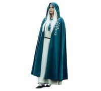 Leonardo Carbone® Cape médiévale Lyra unisexe - Vêtement médiéval pour homme et femme - Costume de Hobbit - Vêtements LARP - Viking - Cosplay - Halloween - Carnaval - 100 % coton - Vert