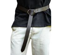 Leonardo Carbone® Ceinture viking unisexe Arion en cuir robuste - Ceinture en cuir pour homme, vêtements médiévaux, ceinture pour femmes, LARP, carnaval, cosplay, costume de Hobbit - 100 % cuir
